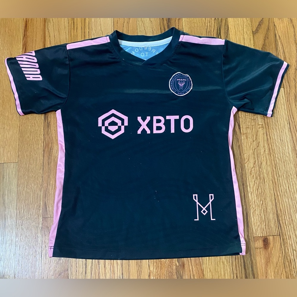 Inter Miami CF Messi #10 Black Away Jersey Kids Youth Small Crypto XBTO - Picture 2 of 4
